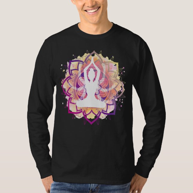 Camiseta Clásico Mood Lotus Flor Mandala Yoga Meditación G (Anverso)