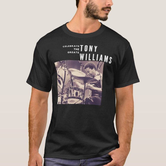 Camiseta Clásico musical de tambor de jazz Tony Williams  (Anverso)