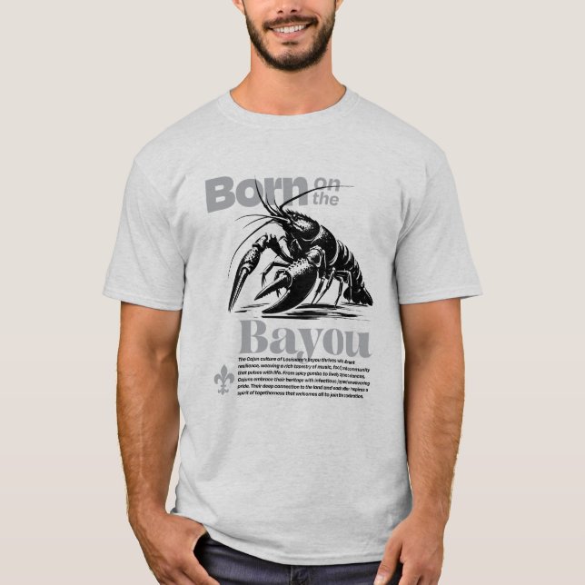 Camiseta Clásico nacido en las vibraciones bayou cajun (Anverso)