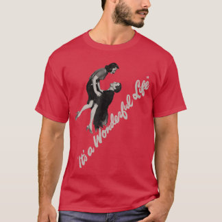 Camiseta Clásico navideño vintage Qué bello es vivir ret