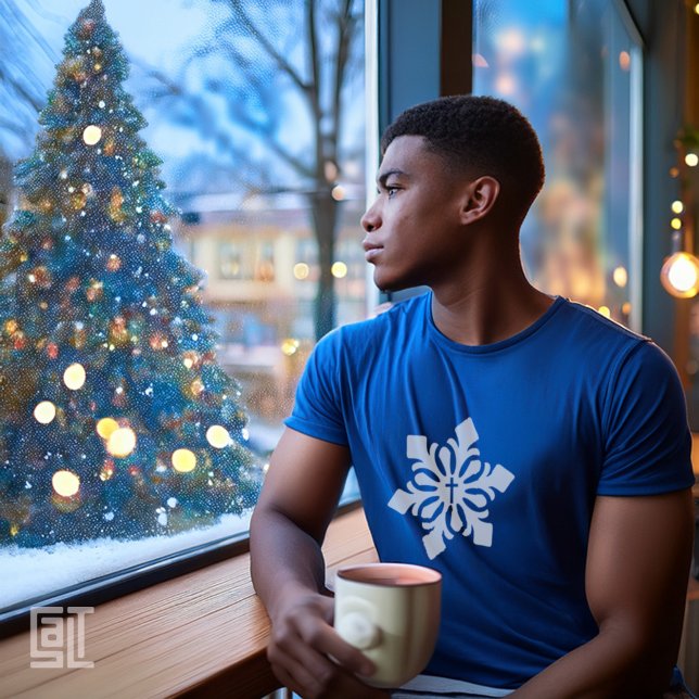 Camiseta Clásico Ornado Cruz de Navidad Copo de Nieve (Subido por el creador)
