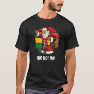 Camiseta Clásico Papá Noel Vintage Con Su Saco Encima