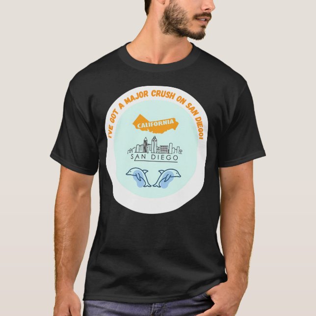 Camiseta Clásico retro de San Diego California (Anverso)