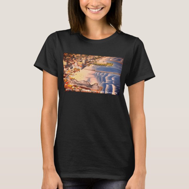 Camiseta Clásico Retro Long Beach (Ciudad Costera de Califo (Anverso)