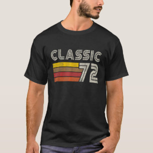 Camiseta Clásico Retro Número 72 Nacido 1972 Turn 72 Nacimi