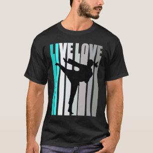 Camiseta Clásico Retro Turquesa Vive Ama Karate Entrenadora