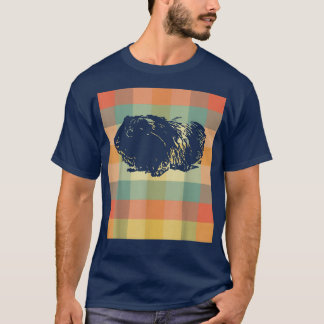 Camiseta Clásico retro vintage de silueta de cerdo de Guine