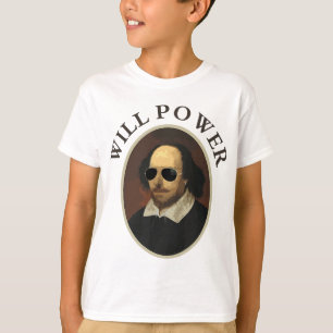 Camiseta Clásico Retro William Shakespeare Will Power Citat