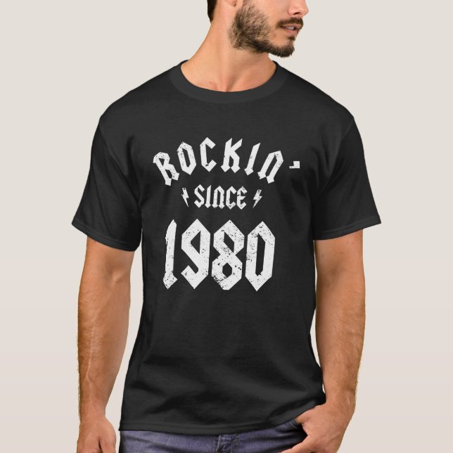Camiseta Clásico Rock 1980 40º cumpleaños - Regalo por 40 a (Anverso)