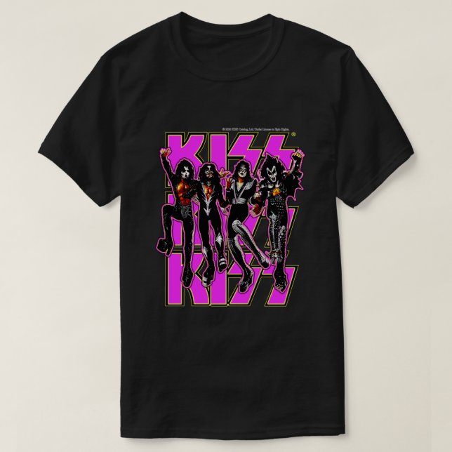 Camiseta Clásico Rock Vintage Kiss Destroyer Purple Classic (Diseño del anverso)