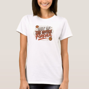 Camiseta Clásico Rojo FUERA DE LA OFICINA Diseño Original
