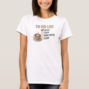 Camiseta Clásico Rosa CAFÉ PRIMERO LUEGO ENSEÑAR