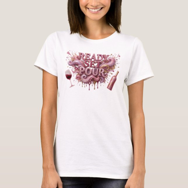 Camiseta Clásico Rosa LISTO PARA SERVIR Imprimir (Anverso)