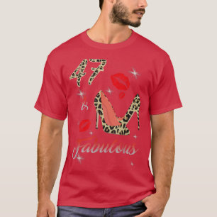 Camiseta Clásico Sassy 47 Fabulous High Heel Leopard 47th B