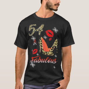 Camiseta Clásico Sassy 54 Fabulous High Heel Leopard 54th B