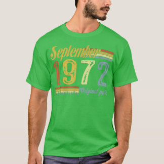 Camiseta Clásico Septiembre de 1972 Feliz 49º Origen de las