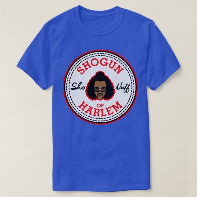 CAMISETA CLÁSICO SHO NUFF SHOGUN DE HARLEM EN LOS AÑOS 80 (Diseño del anverso)
