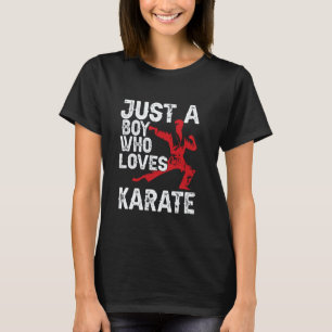 Camiseta Clásico Solo Un Niño Que Ama El Karate Divertido M