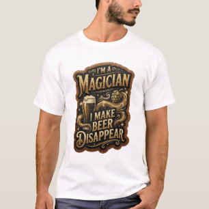 Camiseta Clásico SOY UN MAGO HAGO QUE LA CERVEZA DESAPAREZC