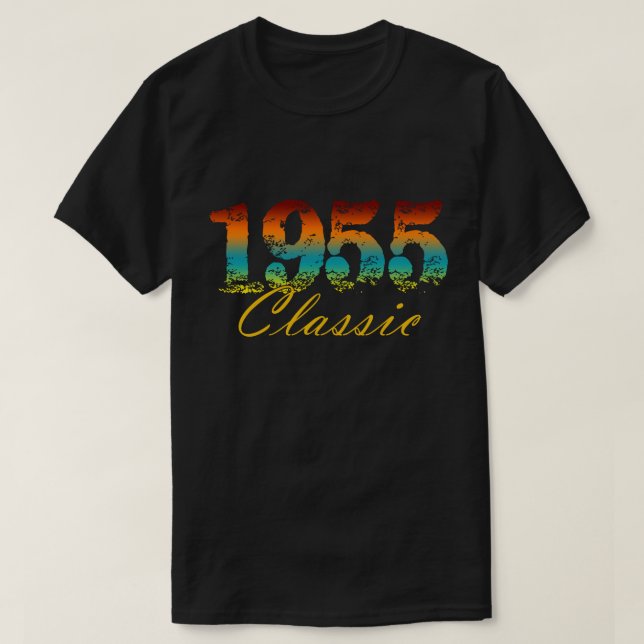 Camiseta Clásico Tee Nacido en 1955 Regalos de cumpleaños (Diseño del anverso)
