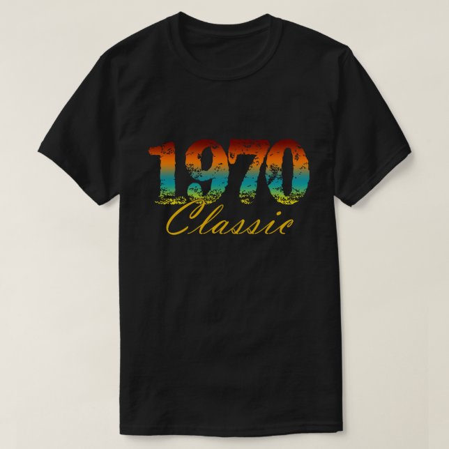 Camiseta Clásico Tee Nacido En 1970 Regalo De Cumpleaños (Diseño del anverso)