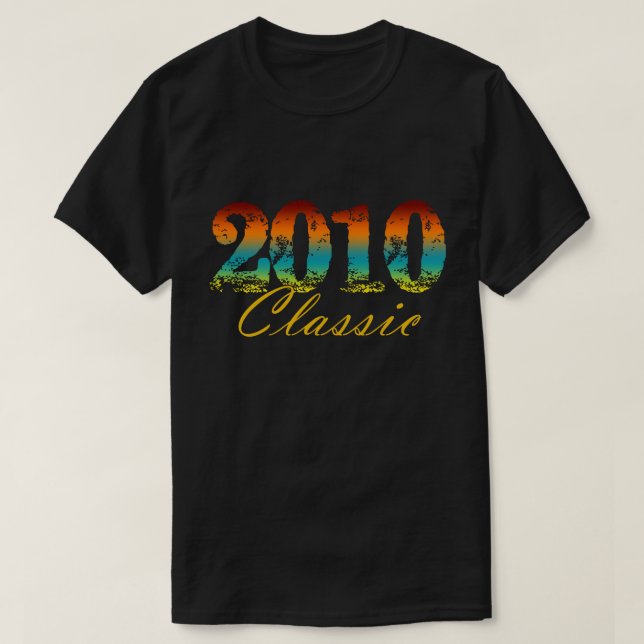 Camiseta Clásico Tee Nacido en 2010 Regalos de cumpleaños (Diseño del anverso)