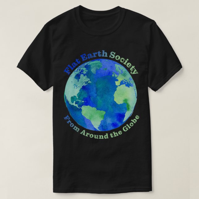 Camiseta Clásico TShirt de la Sociedad de la Tierra Plana (Diseño del anverso)