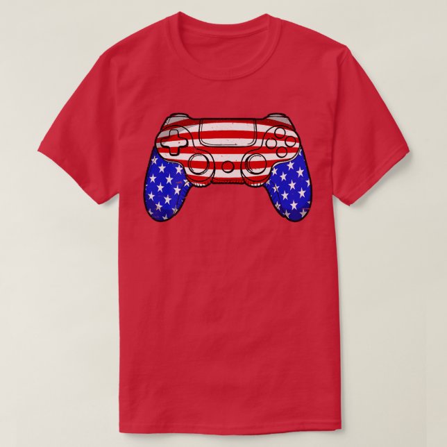 Camiseta Clásico USA Bandera Americana Video Juego Patrióti (Diseño del anverso)