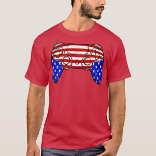 Camiseta Clásico USA Bandera Americana Video Juego Patrióti