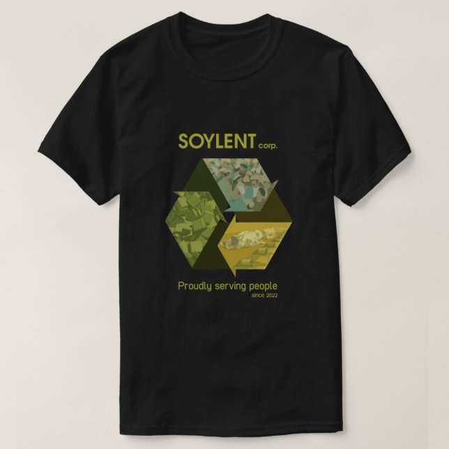 Camiseta Clásico Verde Soylent (Diseño del anverso)