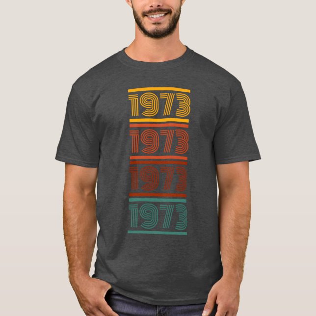 Camiseta Clásico Vintage 1973 retro (Anverso)