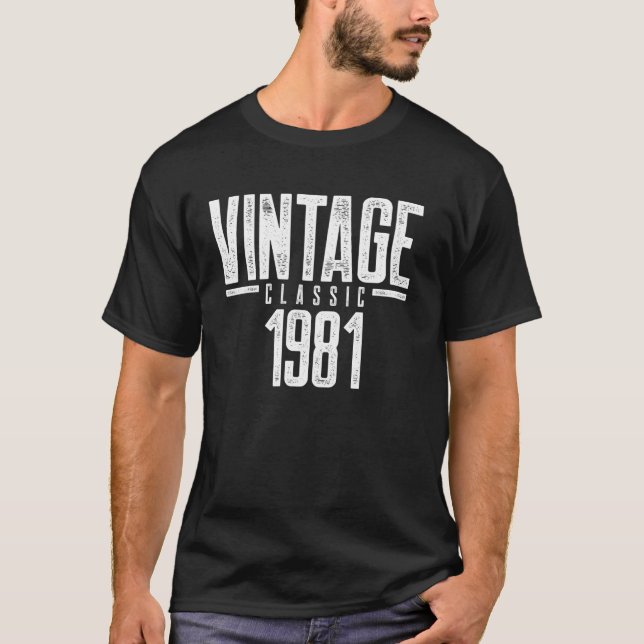 Camiseta Clásico Vintage 1981 (Anverso)