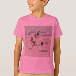 Camiseta Clásico Vintage Christmas Snow Child