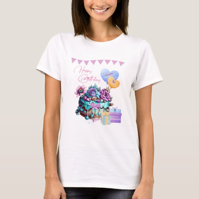 Camiseta Clásicos Regalos De Regalos De Pasteles De Cumplea (Anverso)