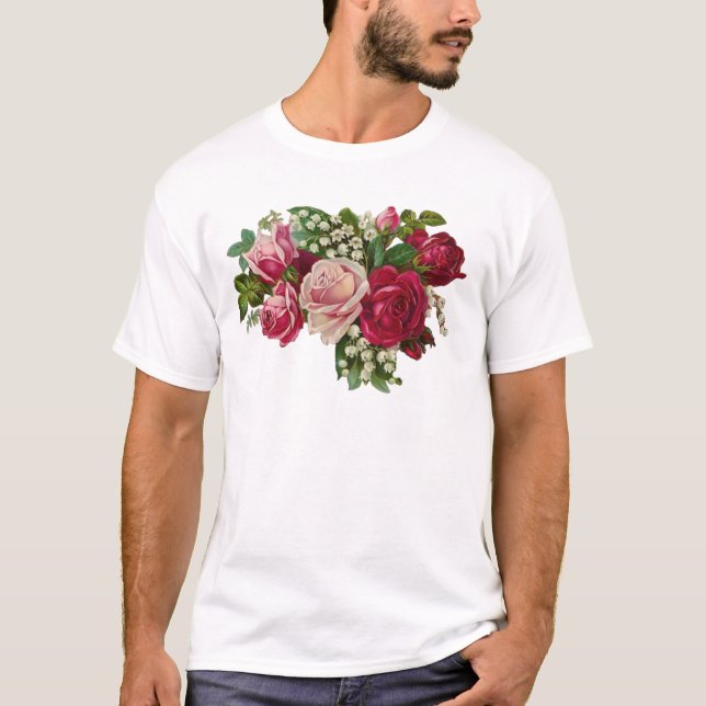 Camiseta Clásicos Rosas victorianos Lily of Valley Romance (Anverso)