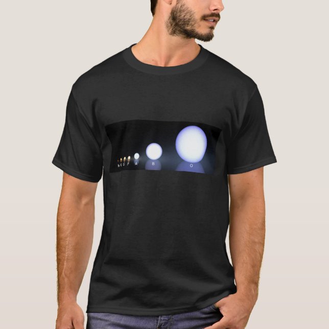 Camiseta Clasificación de la estrella y diagrama de (Anverso)