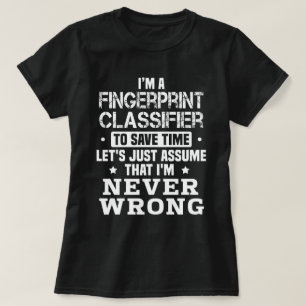 Camiseta Clasificador de huellas digitales