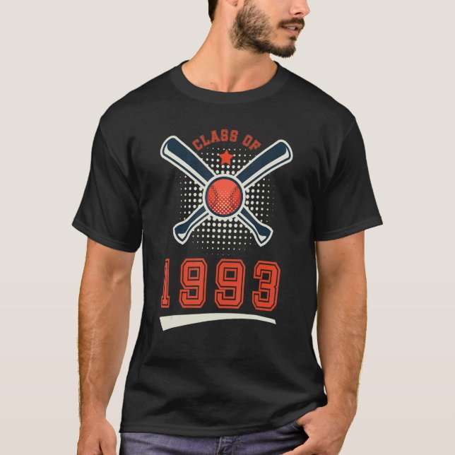 Camiseta Class of 1993 School Graduation Baseball Player Sp (Anverso)