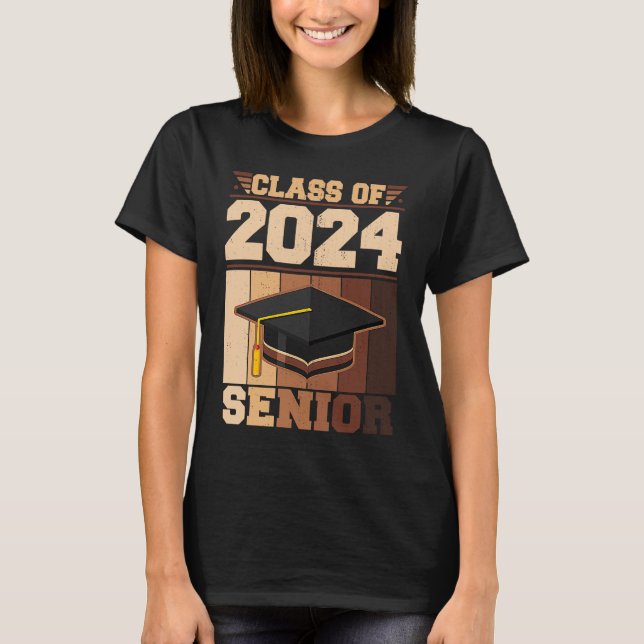 Camiseta Class of 2024 Senior 2024 24 Graduation Boys Girls (Anverso)