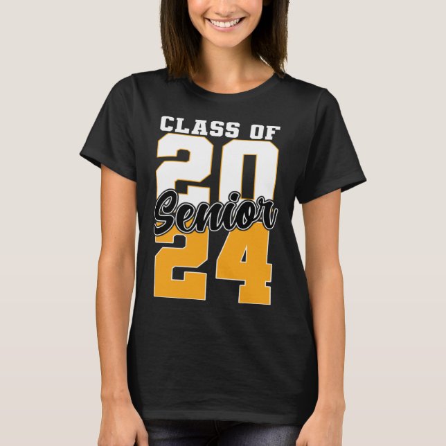 Camiseta Class of 2024 Senior 24 Grad Graduation (Anverso)