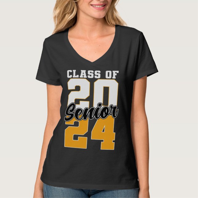 Camiseta Class of 2024 Senior 24 Grad Graduation (Anverso)