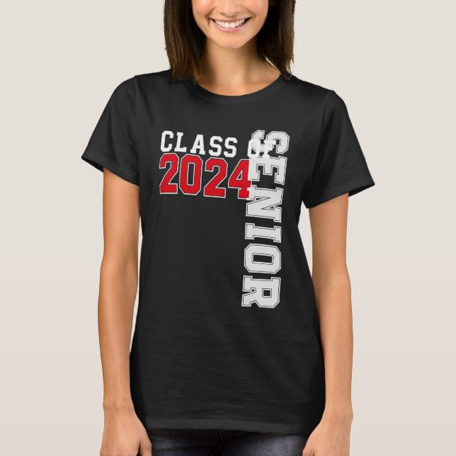 Camiseta Class of 2024 Senior 24 High School Graduation 1 (Anverso)