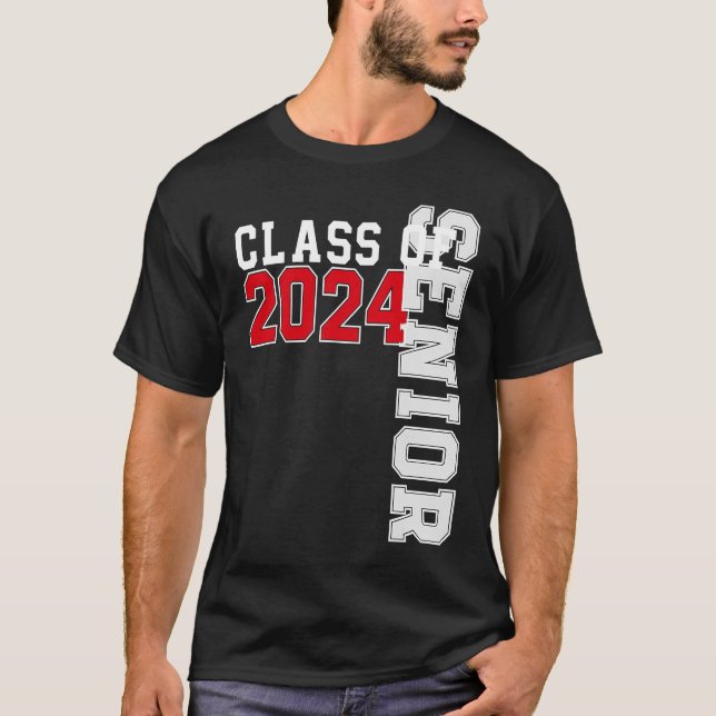 Camiseta Class of 2024 Senior 24 High School Graduation 1 (Anverso)