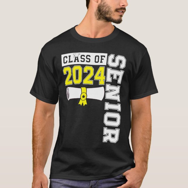 Camiseta Class of 2024 Senior 24 High School Graduation Par (Anverso)