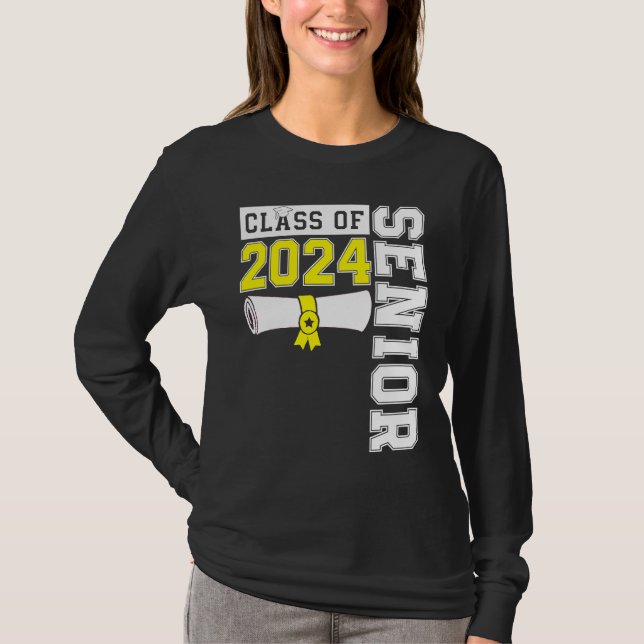Camiseta Class of 2024 Senior 24 High School Graduation Par (Anverso)