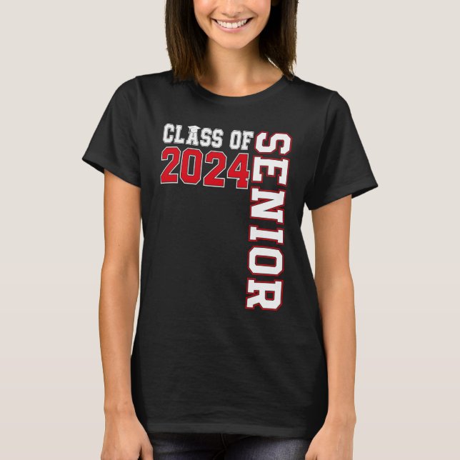 Camiseta Class of 2024 Senior 24 High School Graduation Par (Anverso)