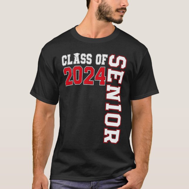 Camiseta Class of 2024 Senior 24 High School Graduation Par (Anverso)