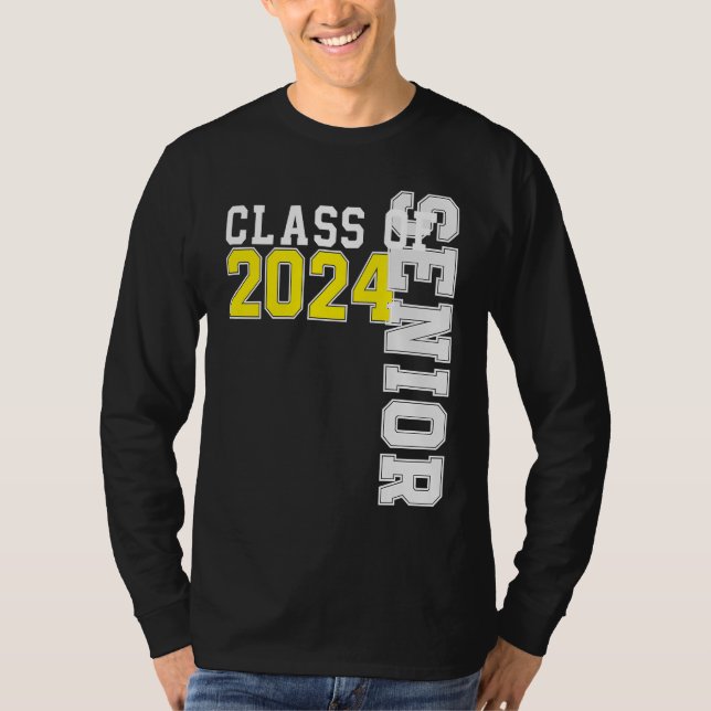 Camiseta Class of 2024 Senior 24 High School Graduation Par (Anverso)