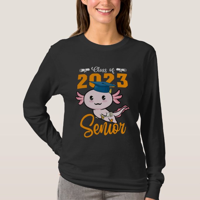 Camiseta Class of 2024 Senior Axolotl Graduation First Day  (Anverso)