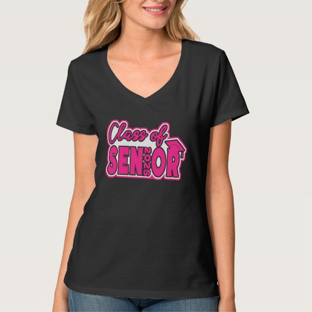 Camiseta Class Of 2025 Senior 25 Graduation Girls Teens Wom (Anverso)